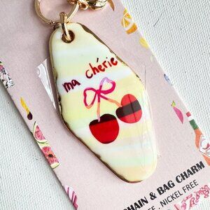 Piper K Cherry Print Keychain